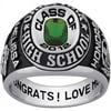 Order Now for 2025 Graduation, Freestyle Women's Platinum Plated Celebrium Double Row Classic Class Ring, Personalized, High School or College