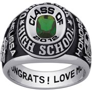Order Now for 2025 Graduation, Freestyle Women's Platinum Plated Celebrium Double Row Classic Class Ring, Personalized, High School or College