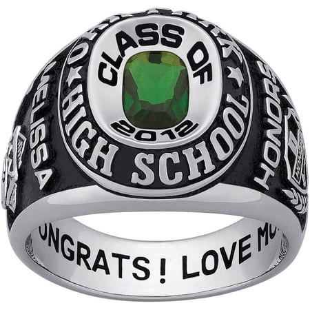 Order Now for 2025 Graduation, Freestyle Women's Platinum Plated Celebrium Double Row Classic Class Ring, Personalized, High School or College