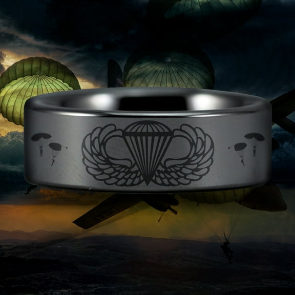 Army Paratrooper Style 2 Tungsten Carbide Ring