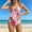 Pink, variant on Girls Two Piece Swimsuit Set High Waisted Bikini 4-7 Years, Hot Pink with Neon Yellow Trim, Criss Cross Back, Soft Quick-Dry Fabric,Size 5 T