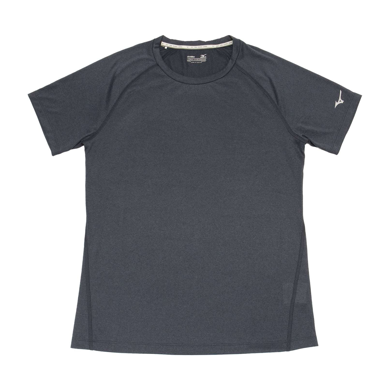 Mizuno Homme Aero Graphique T Shirt Tee Top-Bleu Sport Running Gym Respirant 