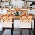 thumbnail image 3 of Fall Maple Chair Covers Set of 1 Leaf Thanksgiving Leaves Farmhouse Orange Ombre Chair Back Covers Stretch Removable Washable Slipcovers Protector for Dining Room Kitchen Party Decor, 3 of 5