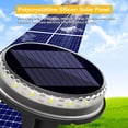 thumbnail image 3 of 4 Pack Solar Ground Lights Outdoor - 17 LED Solar Lights Outdoor Waterproof Flat Solar Pathway Lights, Solar Disc Lights  for Yard Garden Walkway Deck Patio Landscape Lawn Driveway (White), 3 of 8