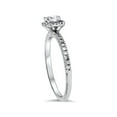 thumbnail image 2 of 5/8Ct Cushion Halo Real Diamond Engagement Wedding Ring Set White Gold, 2 of 4