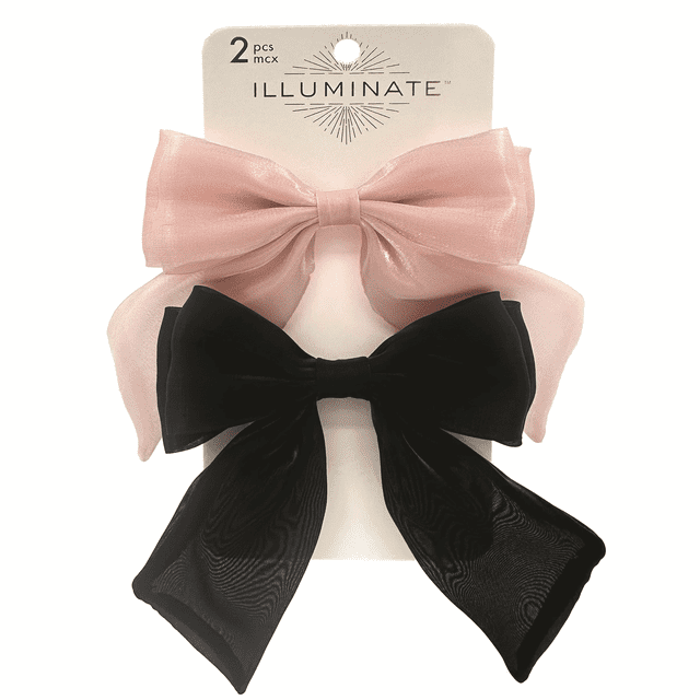 Nœud Illuminate 2 pièces rose et noir