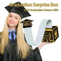 cpengpj Graduation Gifts, Funny Surprise Cash Gift Idea Kit for Boys Girls College High School Congrats Grad Black Gold