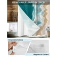 thumbnail image 5 of No Hook Shower Curtain, Teal Coastal Stall Bathroom Curtains with Snap in Liner, Beach Summer Nautical Seaside Ocean Waterproof Washable Fabric Shower Curtain Set, 48" x 72", 5 of 9
