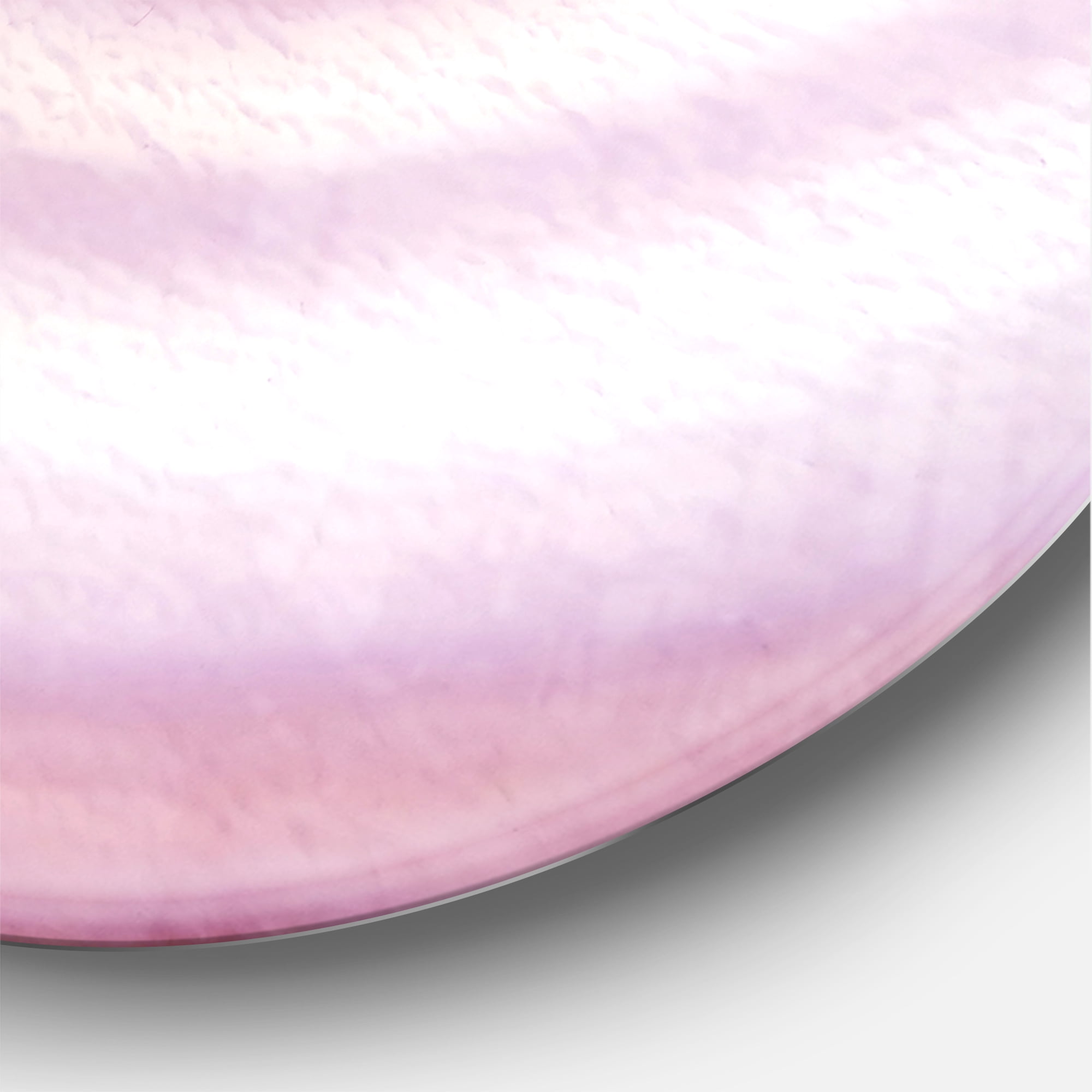 Designart 'Pink Agate Geode Geological Crystals ' Modern wall clock