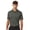 Charcoal-Melange, variant on AllPro Men’s Pro-Lock Performance Polo Collar T-Shirt, 100% Polyester Moisture-Wicking Tee (Black-Melange, L)