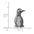 thumbnail image 4 of Real 14kt White Gold With Black Rhodium Diamond Penguins Chain Slide; for Adults and Teens; for Women and Men, 4 of 4