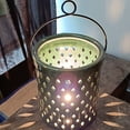 thumbnail image 2 of India Meets India Ceramic Hanging Tealight Holder [Olive], Diamond Cut Tealight Holder for Home Décor/Office/Living Room/Bedroom/Bar & Restaurants, Ceramic T-Light Holder, 12 INCH, 2 of 5