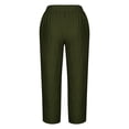 thumbnail image 5 of Lmnyox Loose Casual Capris for Women Baggy Wide Leg Elastic Waist Capri Pants Summer Cropped Trousers with Pocket, 5 of 5