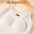 thumbnail image 7 of Nestiefly Womens Padded Cami Tank Tops Double Lined Spaghetti Strap Built in Bra Shirts Slim Fitted Basic Summer Cloth 2026 White 2XL, 7 of 7