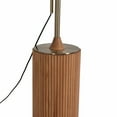 thumbnail image 6 of NOVA of California Tambo Arc Floor Lamp - Natural Ash Wood Finish, Weathered Brass, Tambour base, White Linen Shade, Dimmer, 6 of 12
