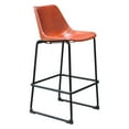 thumbnail image 4 of Diamond Sofa Camden Bar Height Chair in Genuine Clay Leather with Black Powder Coat Base, 4 of 7
