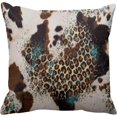 thumbnail image 4 of KAIYANG Fundas de almohada decorativas, 4 piezas, estampado de piel de vaca y leopardo, para decoración del hogar, 18 x 18 pulgadas, para sofá, sofá, fundas de almohada decorativas, 4 of 5