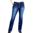 thumbnail image 5 of Jack David Extended Womens Plus Size Blue Denim Jeans Tall Long Tummy Technology, 5 of 6
