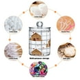 thumbnail image 4 of Gray White Plaids Gingerbread House Christmas Translucent Plastic Cans Storage Canisters with Lid Set of 4, 4 of 7