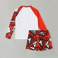 thumbnail image 5 of Kogui Boys Bathing Suits Rash Guard Long Sleeve Boys Rash Guard Set for Boys 2 Piece Swimsuits Bathing Suits with Trunks Quick Dry Swim Shirts Size 12-13 Years (Red,12-13 Years), 5 of 6