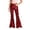 F-Red, variant on LRen Flare Leg Stretchy Pants Girls Flare Dress Pants High Waist Cute Y2k Stretch Button Pockets Casual Trousers for Tween Girls Age 5-6 Years