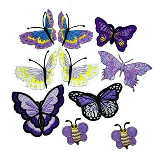 12pcs Embroidery Applique Patches Butterfly Patches Set with 12 Colors, TSV  Beautiful Vivid Patches for Clothing, Shoes, and Bag - Iron on Sewing on