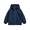 Navy, variant on Kids Rain Jacket Waterproof Lightweight Breathable Hooded Raincoat Zip up Windbreaker for Outdoor School Coats with Pockets