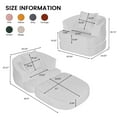 thumbnail image 3 of GNIXUU Folding Sofa Bed,Boneless Chaise Lounge Chair, 2 in 1 Convertible Sofa ,Comfy Small Reading Couch Recliner, Chenille Floor Sleeper for Living Room, Bedroom, Home Office, Green, 3 of 7