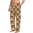 thumbnail image 2 of Uemuo Cartoon Sunflowers Pattern Men's Wide Leg Palazzo Lounge Pants with Pockets Light Weight Loose Comfy Casual Pajama Pants-Medium, 2 of 9