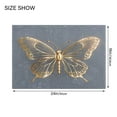 thumbnail image 3 of Toilet Rug Rectangle Bathroom Rugs Non-Slip Soft Plush Machine Washable Contour Bath Mat Luxury Butterfly 24x16, 3 of 9