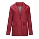 thumbnail image 3 of Blazer Chaquetas Para Mujer Blazers Color Sólido Botón Bolsillo Recreativo Manga Larga Traje Abrigo Tops Odeerbi ODB132407, 3 of 7