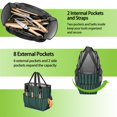 thumbnail image 6 of Bright Checkered Garden Tools Bag, Water-proof Oxford Garden Tote Home Organizer Gardening Tool Bag Kit Holder with 8 Pockets for Indoor and Outdoor Gardening (Tools Not Included), 6 of 6