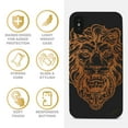 thumbnail image 4 of Case Yard Wooden Case for iPhone-X Soft TPU Silicone cover Slim Fit Shockproof Wood Protective Phone Cover for Girls Boys Men and Women Supports Wireless Charging Victorian Lion Design, 4 of 7