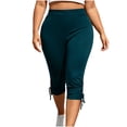 thumbnail image 4 of Maean Women's Capris Leggings Workout Athletic Elastic Waist Yoga Pant Casual Solid Color Pants, 4 of 7