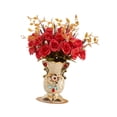 thumbnail image 2 of Flores falsas en el jarrón Flower Pot de oro Flores creativas rústicas Disposición de estilo europeo para la sala de estar Café Escritorio de interior B, 2 of 8