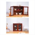 thumbnail image 4 of Wind Retro Old Wooden Desktop Double Layer Storage Cabinet Drawer Type Cosmetic Storage Box Perfume Storage Cabinet,1 x Storage Cabinet, 4 of 8