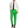 thumbnail image 2 of Lars Amadeus Plaid Pants for Men's Slim Fit Business Checked Printed Dress Chino Trousers, 2 of 4