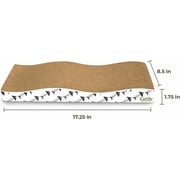 Best Pet Supplies Corrugated Reversible Cardboard Cat Scratcher, Lounger, and Fun Interactive Scratching Boards, Claw Safe, Durable, Natural Recycled Materials, Supports Active Play