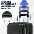 thumbnail image 2 of Luggage,with front opening,TSA approved lock,hardshell suitcase,Black, 2 of 7