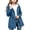 Blue, variant on Rain Jackets For Girls Waterproof Outdoor Casual Windbreaker Hooded Long Sleeve Zip Up Button Down Coat With Pockets (15 Years, Khaki)