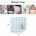thumbnail image 5 of Cloth Napkins Set of 2 - 20x20 Inches, Blue Easter Washable Reusable Table Napkins, Bunny Eggs Spring Floral Stripes Farmhouse Soft & Absortbent Dining Napkin for Party Wedding Hotel Restaurant, 5 of 8