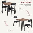 thumbnail image 4 of Small Dining Table Set for 2 | 3-Piece Kitchen Table & Chairs for Apartments, 4 of 8