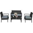 thumbnail image 3 of Patiojoy 8PCS Rattan Wicker Outdoor Patio Cushioned Sofa Coffee Table Furniture Set, 3 of 10