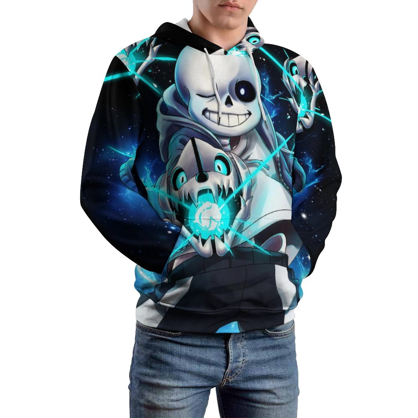 Undertale Sans Casual Hoodie for Men Women Active Hooded Sweatshirt Soft Warm Sweater Jackets 3XL