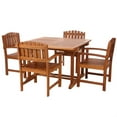 thumbnail image 1 of All Things Cedar 5-Piece Butterfly Extension Table Dining Chair Set with Red Cushions, 1 of 2