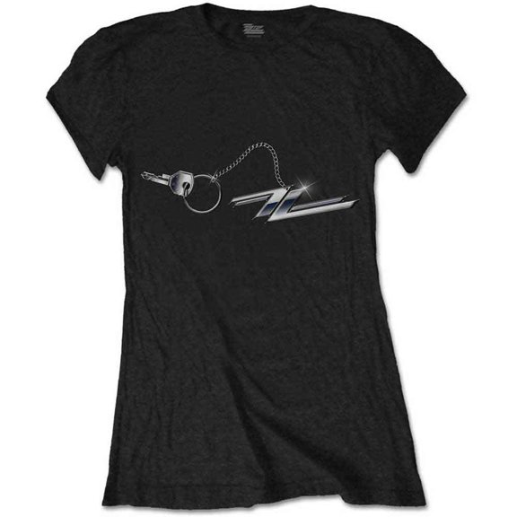 ZZ Top Ladies T-Shirt: Hot Rod Keychain (Large)