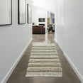 thumbnail image 2 of VCNY Home Savannah Fringe Taupe Stripe Cotton Blend Bath Runner Rug, 24" x 60", 2 of 5