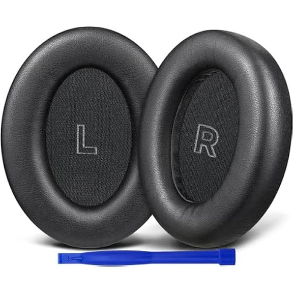 Replacement Earpads for Bose QuietComfort(QC) Ultra Wireless Headphones, Ear Pads Cushions with Softer Protein Leather, High-Density Noise Cancelling Foam - Black