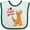 White and Green, variant on Inktastic I Love Crested Geckos Boys or Girls Baby Bib