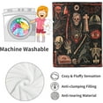 thumbnail image 4 of Vintage Gothic Horror Blanket,Creepy Goth Skeleton Skulls Bats Fun Throw Blankets,Gifts for Women Men, Lightweight Soft Fleece Cozy,for Couch Bed Room,Festival Halloween Decor,50x60in, 4 of 8